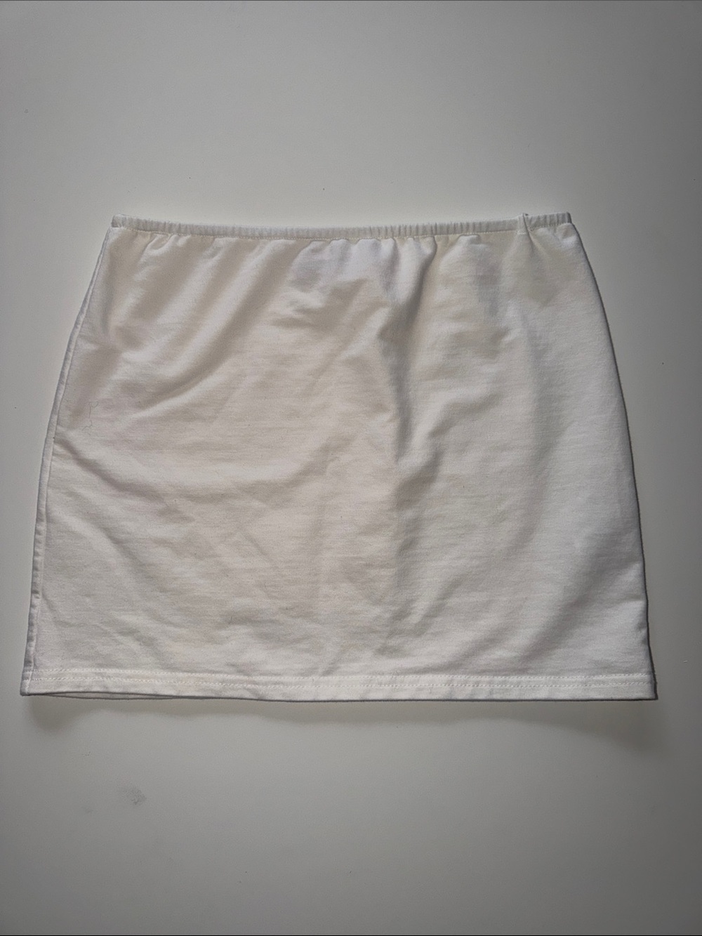 Edikted Off White Tube Tank Top - Clean Strapless Knit